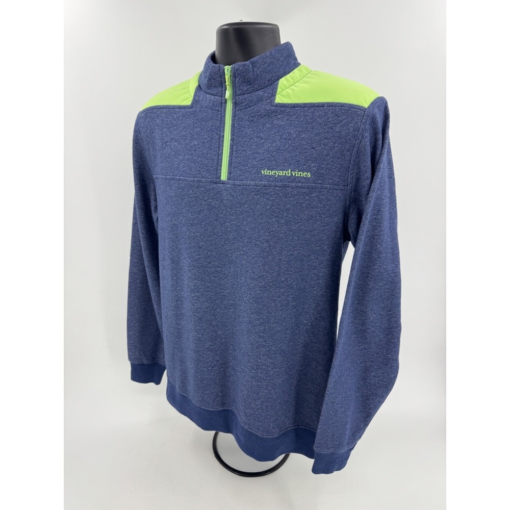 Vineyard Vines Performance Sailing Shep 1/4 Zip Pullover Jacket Mens Small Blue